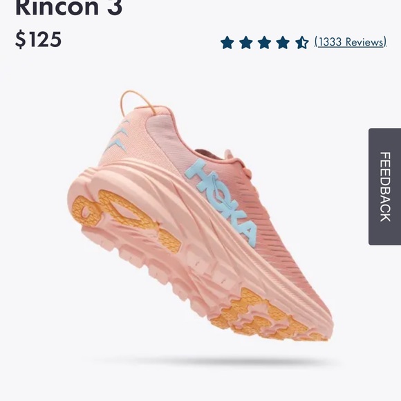 NWT Hoka Rincon 3 women’s running shoes , brand new in box , coral salmon orange - Picture 14 of 16